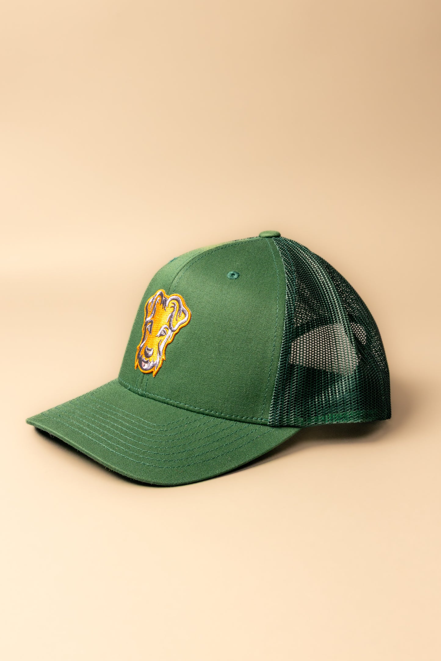 Casquette trucker vert/orange