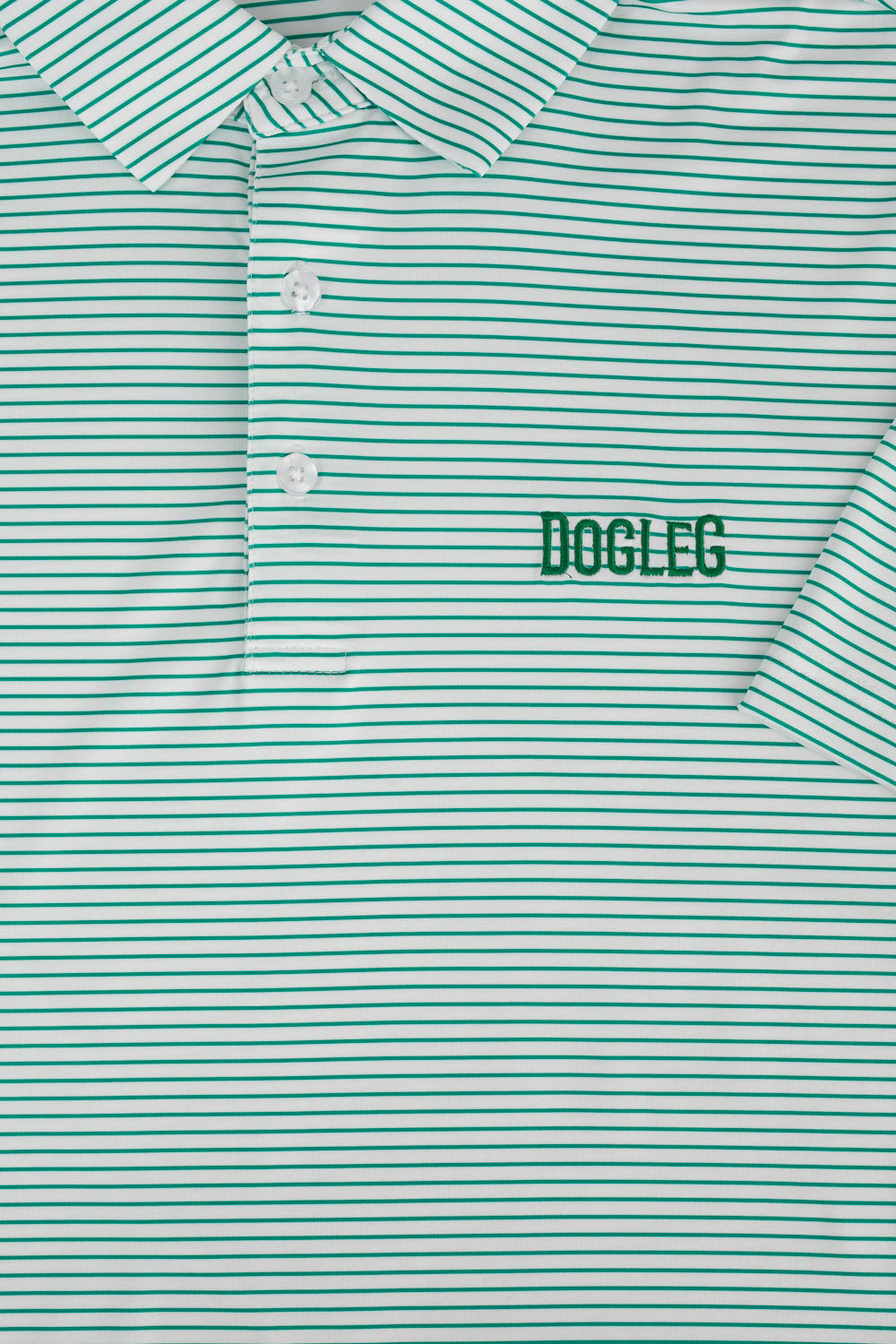 Polo de golf Dogleg vert — stretch technique et finition soignée