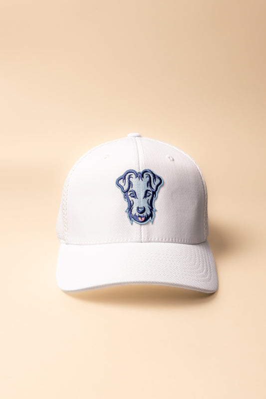 Casquette baseball de golf Dogleg blanche ciel — accessoire respirant alliant style et performance