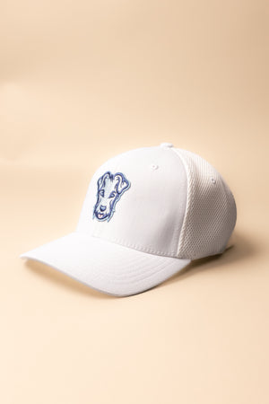 Casquette baseball de golf Dogleg blanche ciel — accessoire respirant alliant style et performance