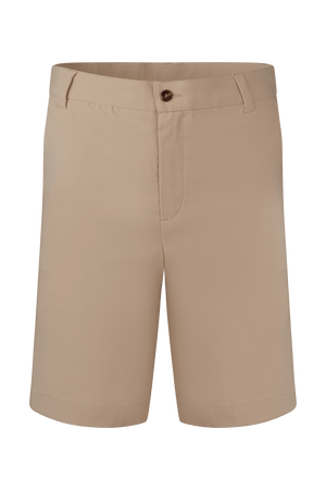 Dogleg kids Featherweight Shorts beige front view lightweight golf shorts