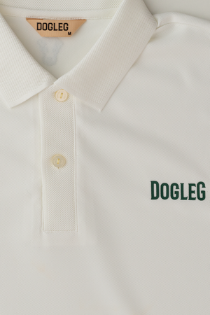 Dogleg Tour Polo men white green collar detail breathable lightweight golf polo