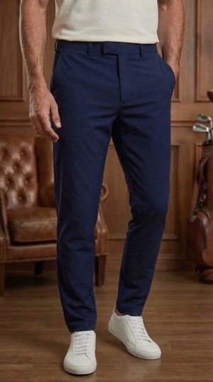 Pantalon de golf Dogleg Stella navy pour homme — coupe moderne stretch, golf Suisse