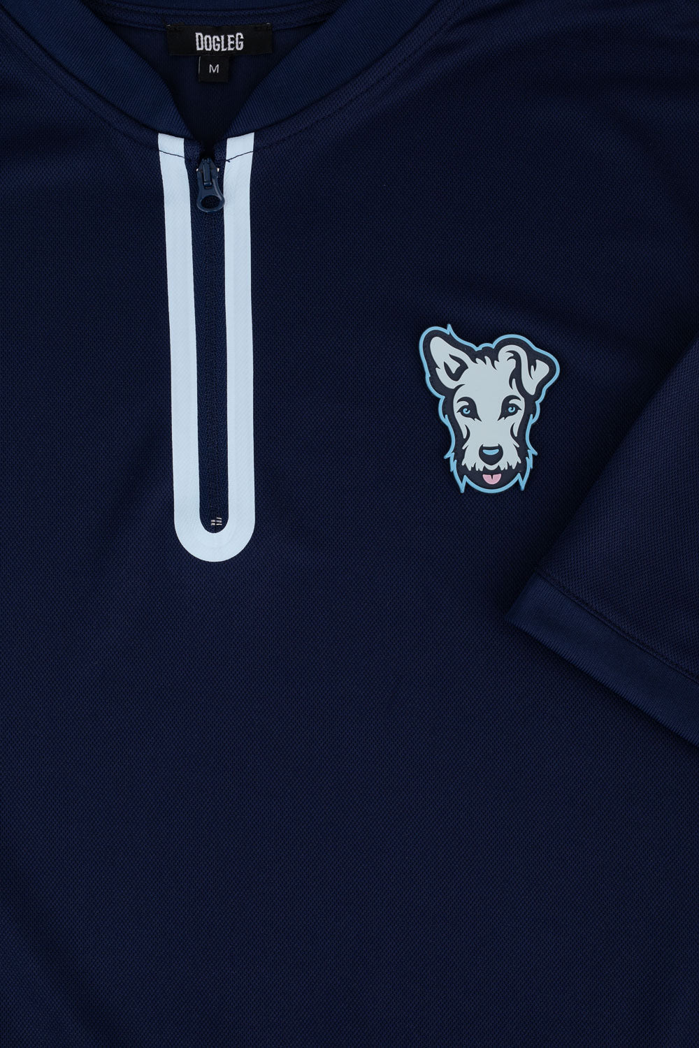 Polo de golf Dogleg bleu — souple technique et finition soignée