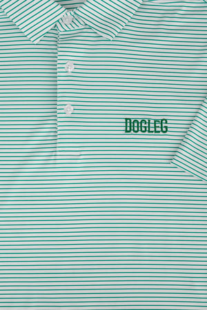 Polo de golf Dogleg vert — stretch technique et finition soignée