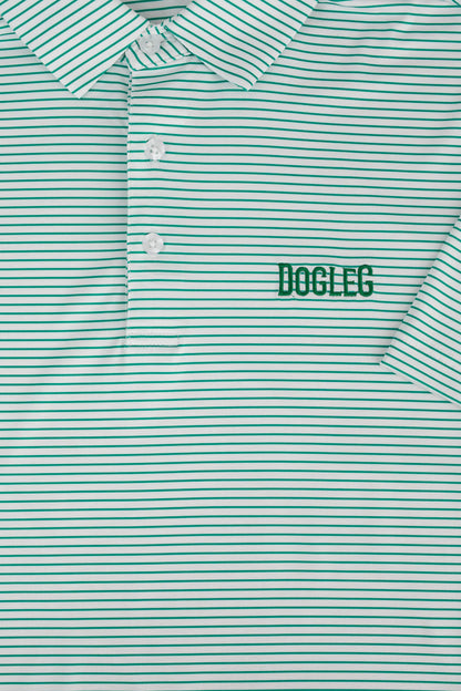 Polo de golf Dogleg vert — stretch technique et finition soignée