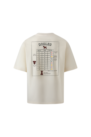 T-shirt de golf Dogleg Don't Talk pour homme, écru — t-shirt coton golf Suisse